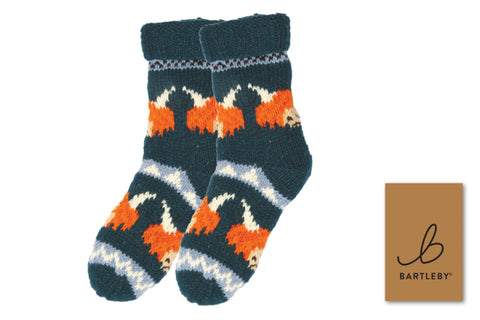 Bartleby Highland Cow Unisex Long Wool Knit Socks