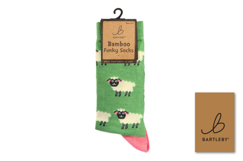 Bartleby Cute Sheep Womens Funky Bamboo Socks