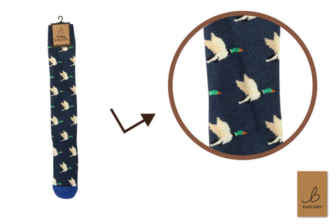 Bartleby Flying Ducks Mens Funky Welly Socks