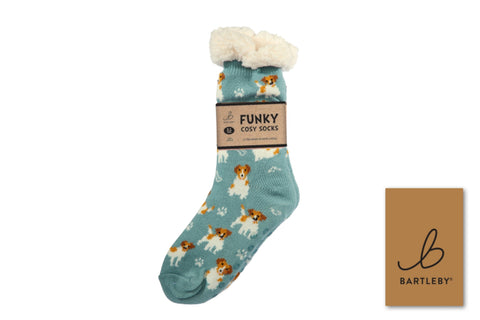 Bartleby Jack Russell Womens Sherpa Socks