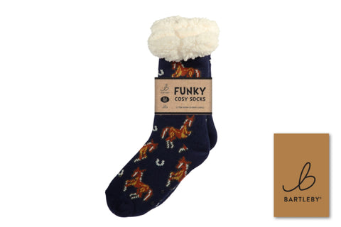Bartleby Country Horse Womens Sherpa Socks