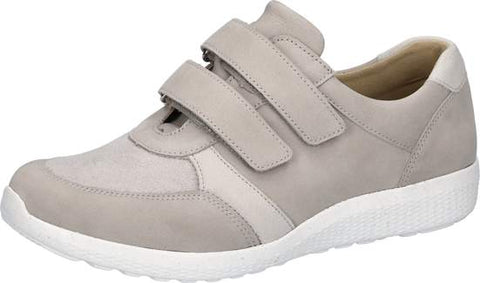 Waldlaufer 815M30 305 330 M-Ira Denver Kaleidostr Calli Stein Cement Womens M Fitting Leather Touch Fastening Shoes