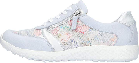 Waldlaufer 815M01 413 159 M-Ira Calli Fume Maystr May Cloud Silber Multi Womens M Fitting Nubuck/Stretch and Lace Up Zip Up Shoes