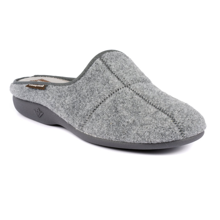 Goodyear KMG008 Fiasco Light Grey Mens Comfort Mule Slippers