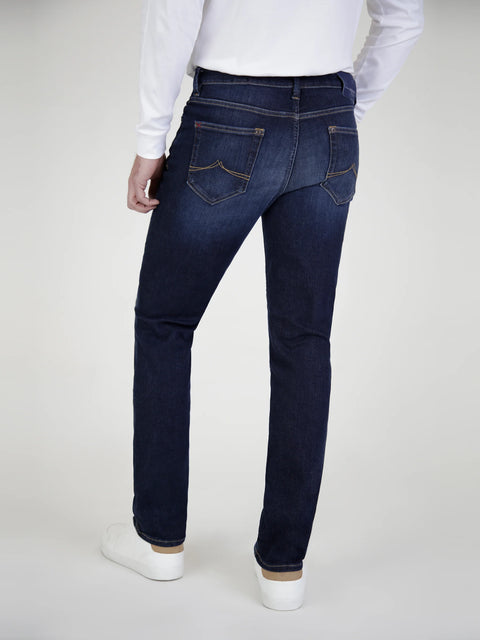 Mish Mash 1984 Tapered Fit Flex Active Dark Denim Stretch Mens Jeans