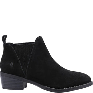Hush Puppies Isobel Black Womens Suede Ankle Boots