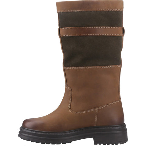 Cotswold Broadwell Tan/Green Womens Mid Waterproof Boots