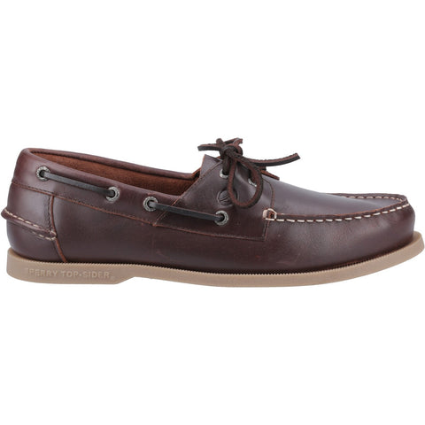 Sperry Tacoma Brown Mens Leather Boat Shoes