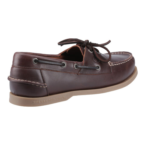 Sperry Tacoma Brown Mens Leather Boat Shoes