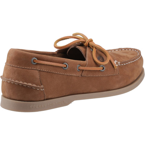 Sperry Tacoma Tan Mens Leather Boat Shoes