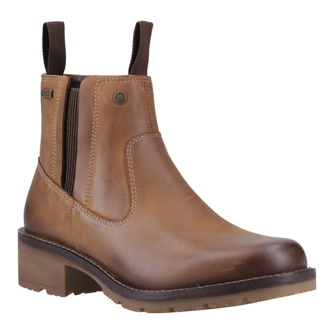 Hunter Skye Dealer Dark Tan Ankle Womens Chelsea Boots
