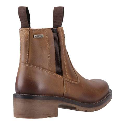 Hunter Skye Dealer Dark Tan Ankle Womens Chelsea Boots