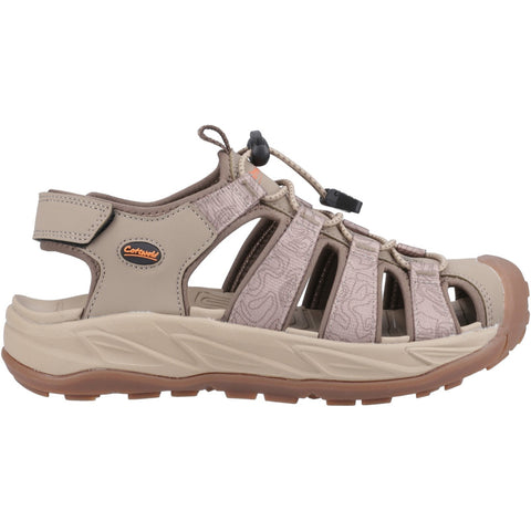 Cotswold Bibury Taupe Womens Walking Leisure Touch Fastening Sandals