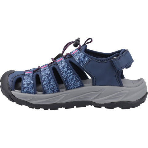 Cotswold Bibury Navy Fuchsia Womens Walking Leisure Touch Fastening Sandals