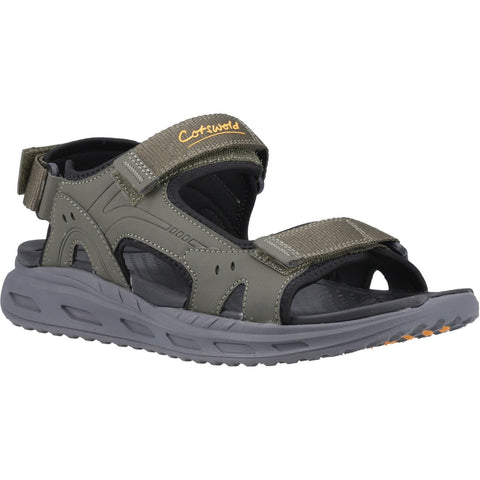 Cotswold Fairford Khaki Mens Walking Leisure Touch Fastening Sandals