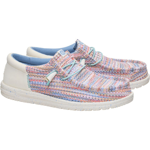 Hey Dude Wally Funk Egret Multi Men's Slip On Canvas Shoes