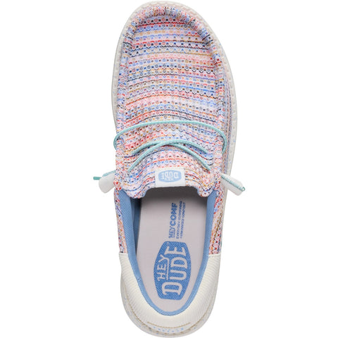 Hey Dude Wally Funk Egret Multi Men's Slip On Canvas Shoes