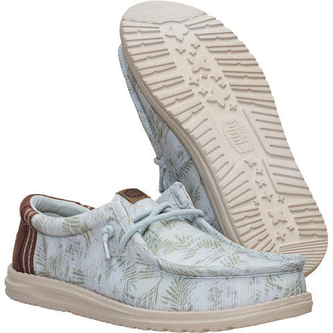 Dude Wally Washed Palm Harbor Green Mens Casual Comfort Canvas Deck Shoes