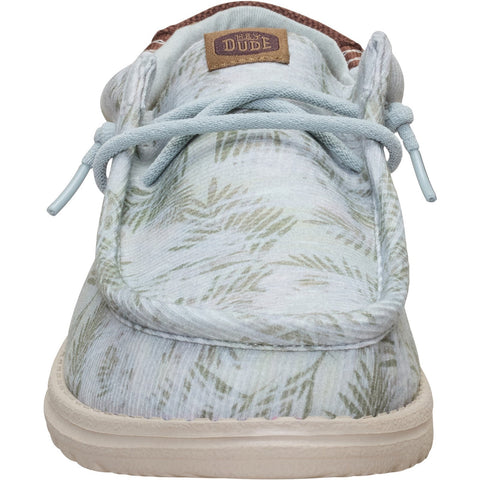 Dude Wally Washed Palm Harbor Green Mens Casual Comfort Canvas Deck Shoes
