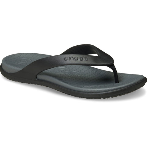 Crocs Coast Flip Black/Slate Grey Unisex Mens Womens Light Easy to Wear Flip Flops