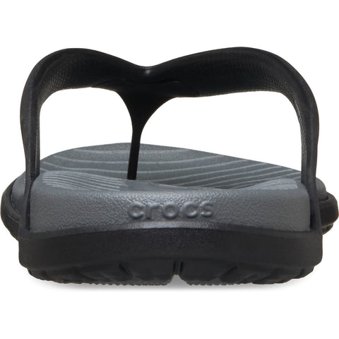 Crocs Coast Flip Black/Slate Grey Unisex Mens Womens Light Easy to Wear Flip Flops