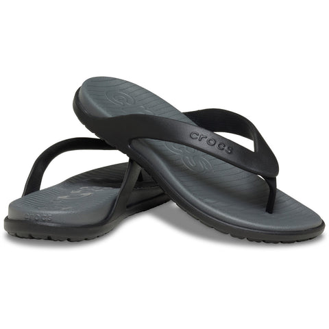 Crocs Coast Flip Black/Slate Grey Unisex Mens Womens Light Easy to Wear Flip Flops
