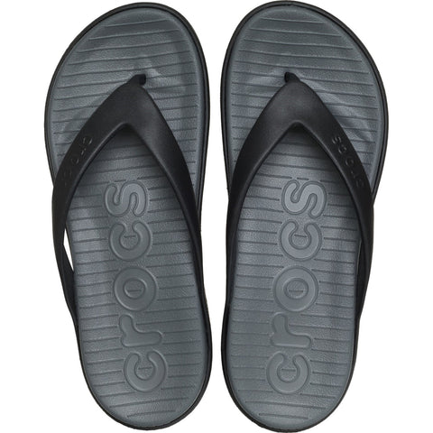 Crocs Coast Flip Black/Slate Grey Unisex Mens Womens Light Easy to Wear Flip Flops