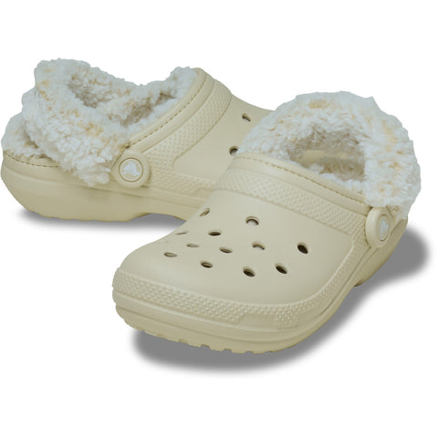 Crocs Classic Fleece Lined Clog Bone Unisex Croslite Casual Slip On Shoes Lightweight Beach Slip On Clogs