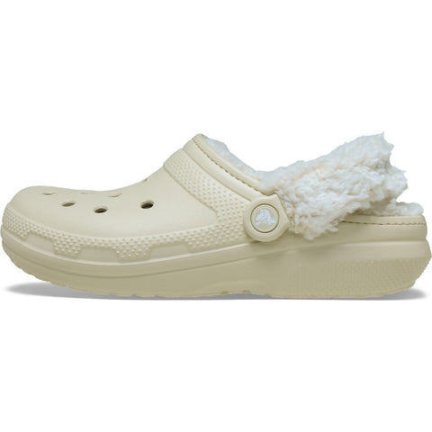 Crocs Classic Fleece Lined Clog Bone Unisex Croslite Casual Slip On Shoes Lightweight Beach Slip On Clogs