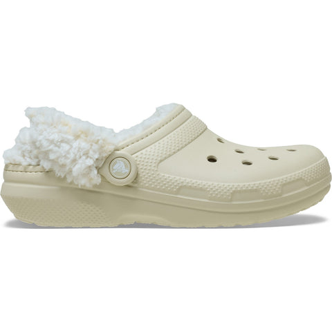 Crocs Classic Fleece Lined Clog Bone Unisex Croslite Casual Slip On Shoes Lightweight Beach Slip On Clogs