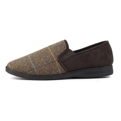 Lazy Dogz Harrison II Brown Mens Comfort Memory Foam Slippers
