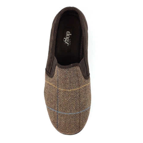 Lazy Dogz Harrison II Brown Mens Comfort Memory Foam Slippers