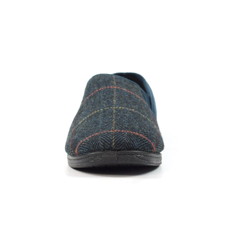 Lazy Dogz Harrison II Navy Mens Comfort Memory Foam Slippers