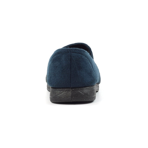 Lazy Dogz Harrison II Navy Mens Comfort Memory Foam Slippers