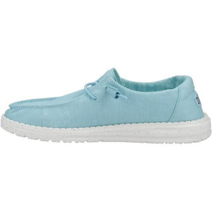 Hey Dude Wendy Stretch Canvas Turquoise Women's Slip On Relaxed Fit Shoes