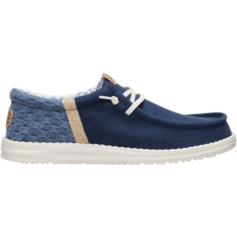 Hey Dude Wally Funk Summer Stitch Navy Blazer Multi Men's Slip On Canvas Shoes