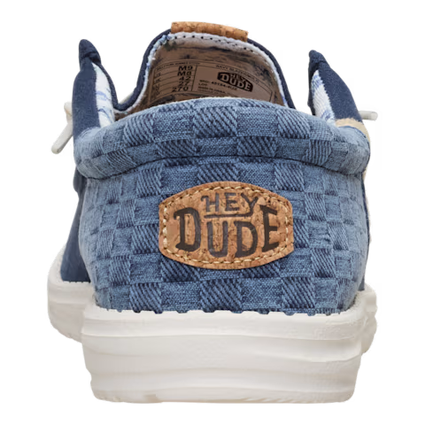 Hey Dude Wally Funk Summer Stitch Navy Blazer Multi Men's Slip On Canvas Shoes