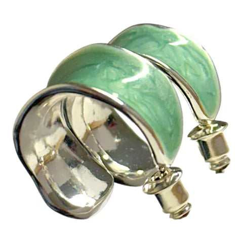Jess and Lou ER189B Chunky Hoop Pearlescent Hypoallergenic and Nickel Free Earrings