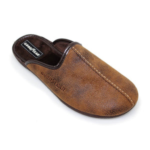 Goodyear KMG014 Tees Brown Mens Comfort Mule Slippers