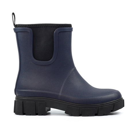 Lazy Dogz Lake Navy Womens Ankle Wellington Boots
