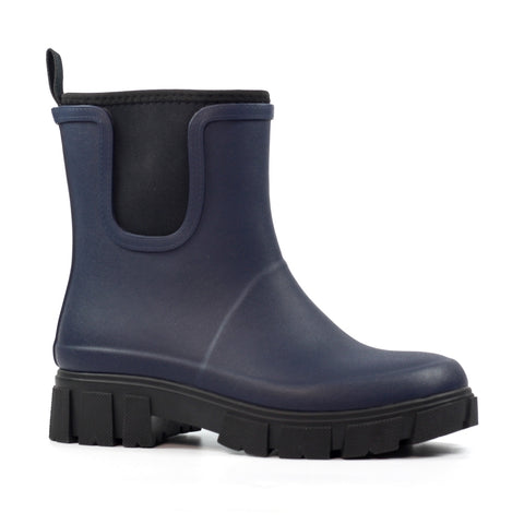 Lazy Dogz Lake Navy Womens Ankle Wellington Boots