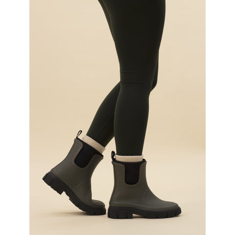 Lazy Dogz Lake Olive Womens Ankle Wellington Boots
