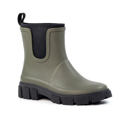Lazy Dogz Lake Olive Womens Ankle Wellington Boots
