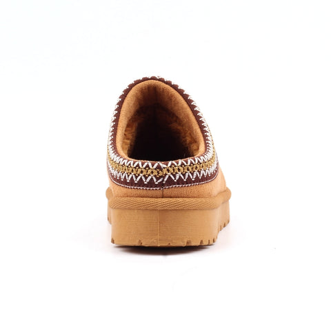 Lunar KLZ003 Nepal Tan Womens Comfort Slip On Mule Slippers
