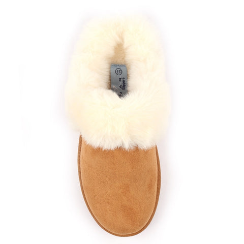 Lunar KLZ004 Nevis Tan Womens Comfort Slip On Mule Slippers