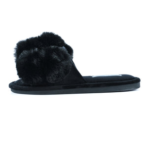 Lunar KLB031 Octavia II Black Womens Comfort Slider Slippers