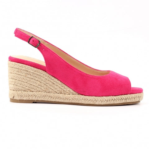 Lunar Pia Fuschia Womens Espadrille Wedge Sandals