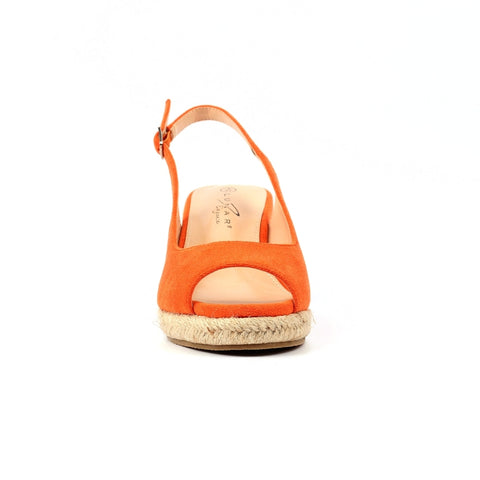 Lunar Pia Orange Womens Espadrille Wedge Sandals