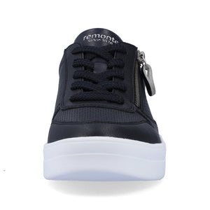 Remonte D0J02-14 Womens Navy Leather Lace Up Trainers