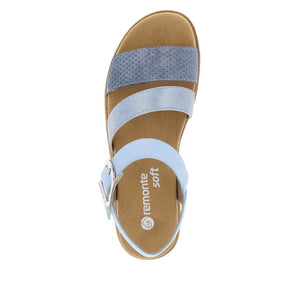 Remonte D0Q55-12 Blue Womens Touch Fastening Platform Sandals
